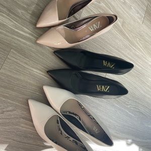 Zara Heels in Beige, White, Black size 9 or 40